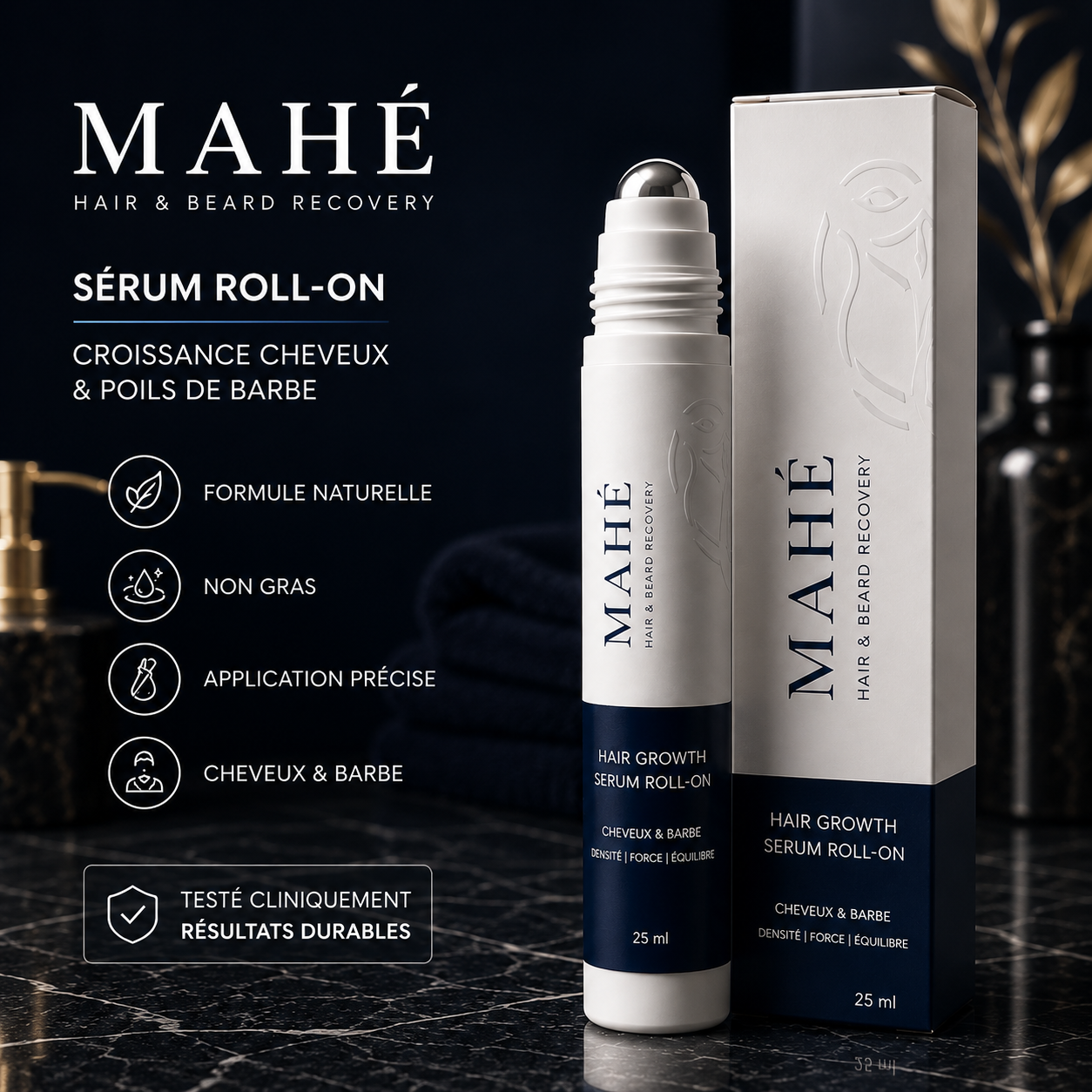 MAHÉ  Sérum Roll-On Densité & Repousse