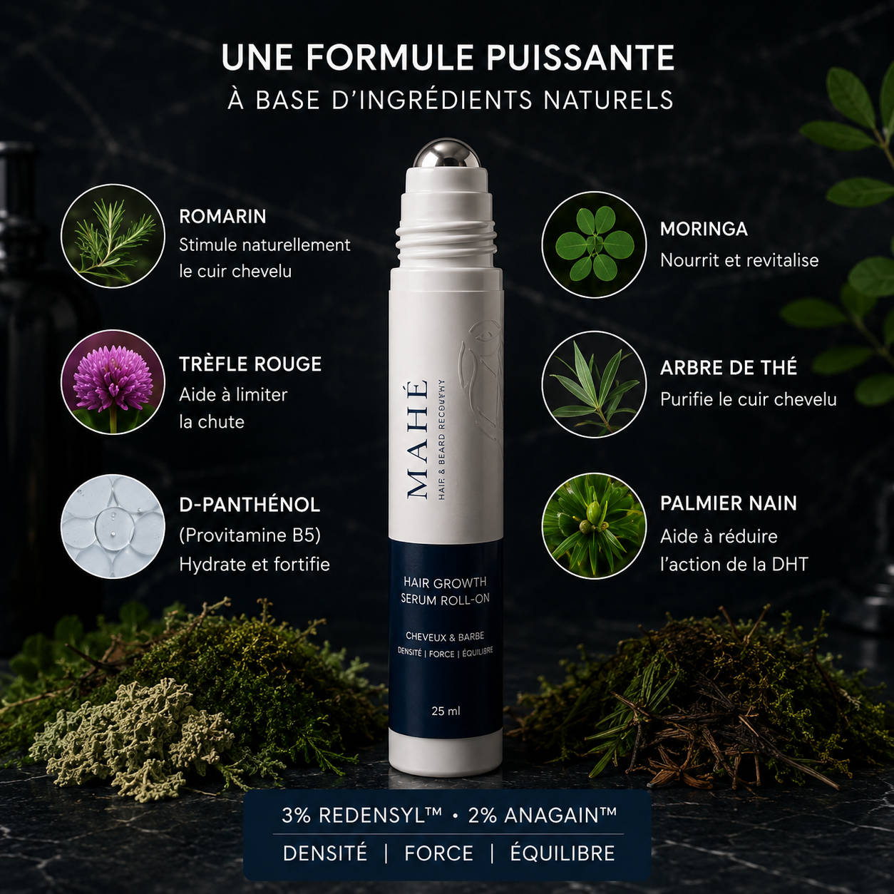MAHÉ  Sérum Roll-On Densité & Repousse