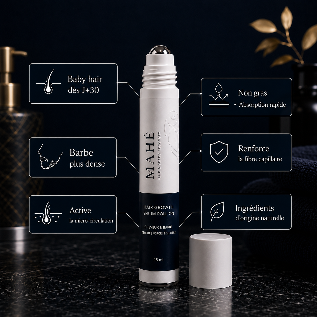 MAHÉ  Sérum Roll-On Densité & Repousse